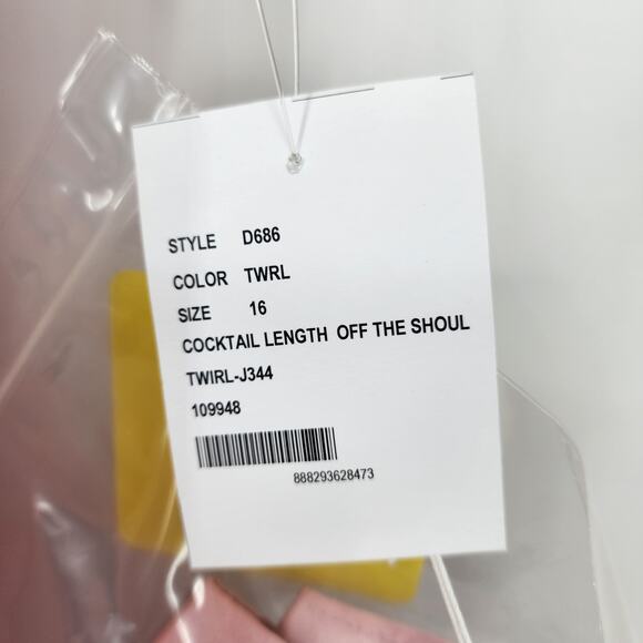 Alfred Sung Cocktail Length Off-The-Shoulder Dress Twirl Style D686 NWT size 16 - Picture 2 of 7